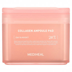 MEDIHEAL, Collagen Ampoule Pad, 100 шт., 170 мл (5,74 жидк. унц.) - описание | фото