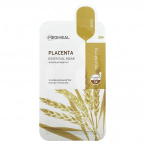 MEDIHEAL, Placenta, Essential Beauty Mask, 1 шт., 24 мл (0,81 жидк. унц.) - описание