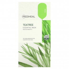 MEDIHEAL, Tea Tree, Essential Beauty Mask, 4 шт., По 24 мл (0,81 жидк. унц.) в Москве - eco-herb.ru | фото