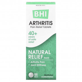 MediNatura, BHI, артрит, обезболивающие, 100 таблеток - описание | фото
