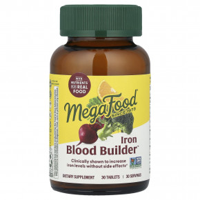 MegaFood, Blood Builder, 30 таблеток - описание | фото