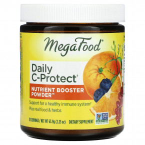 MegaFood, Daily C-Protect, питательный бустер в порошке, 63,9 г (2,25 унции) в Москве - eco-herb.ru | фото