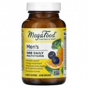 MegaFood, Men's One Daily, витамины для мужчин, 60 таблеток в Москве - eco-herb.ru | фото