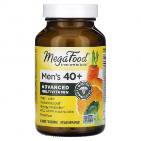 MegaFood, улучшенный мультивитаминный комплекс, для мужчин старше 40 лет, 60 таблеток - описание