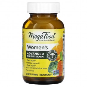 MegaFood, Multi for Women, комплекс витаминов и микроэлементов для женщин, 120 таблеток - описание