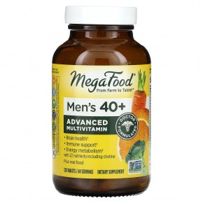 MegaFood, улучшенный мультивитаминный комплекс, для мужчин старше 40 лет, 120 таблеток - описание