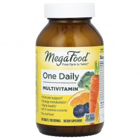 MegaFood, One Daily, мультивитаминная добавка, 180 таблеток - описание