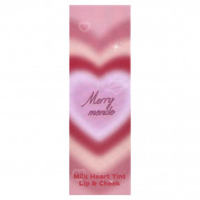Merrymonde, Milk Heart, тинт для губ и щек, 05 яблочный, 5 г в Москве - eco-herb.ru | фото