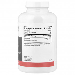 Metabolic Maintenance, цитрат магния, 240 вегетарианских капсул (150 мг в 1 капсуле) в Москве - eco-herb.ru | фото