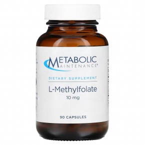 Metabolic Maintenance, L-метилфолат, 10 мг, 90 капсул в Москве - eco-herb.ru | фото