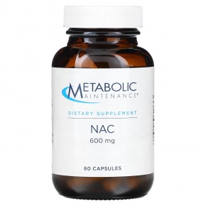 Metabolic Maintenance, NAC, 600 мг, 60 капсул в Москве - eco-herb.ru | фото