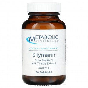 Metabolic Maintenance, Силимарин, стандартизированный экстракт расторопши, 300 мг, 60 капсул в Москве - eco-herb.ru | фото