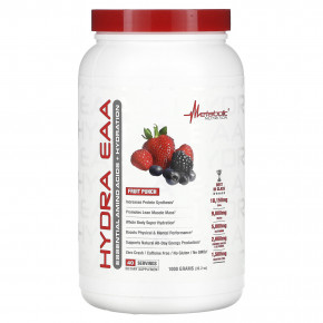 Metabolic Nutrition, Hydra EAA, фруктовый пунш, 1000 г (35,2 унции) - описание