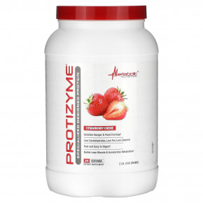 Metabolic Nutrition, Protizyme, Specialized Designed Protein, клубничный крем, 910 г (2 фунта) - описание