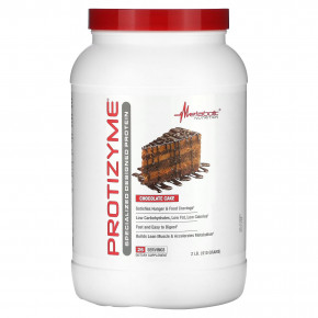 Metabolic Nutrition, Protizyme, Specialized Designed Protein, шоколадный торт, 910 г (2 фунта) в Москве - eco-herb.ru | фото