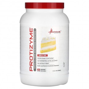 Metabolic Nutrition, Protizyme, Specialized Designed Protein, ванильный торт, 910 г (2 фунта) - описание