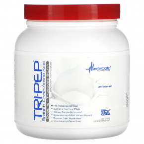 Metabolic Nutrition, Tri-Pep, аминокислота с разветвленной цепью, без добавок, 400 г - описание