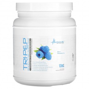 Metabolic Nutrition, Tri-Pep, аминокислота с разветвленной цепью, голубая малина, 400 г (14,1 унции) - описание