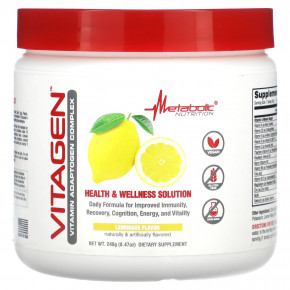 Metabolic Nutrition, VitaGen, лимонад, 240 г (8,47 унции) - описание