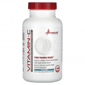 Metabolic Nutrition, Витамин C, без добавок, 100 г (3,52 унции) - описание | фото