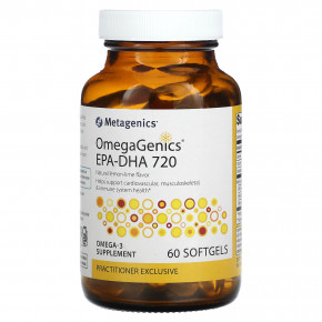 Metagenics, OmegaGenics®, Fish Oil EPA-DHA, Natural Lemon-Lime, 720 mg, 60 Softgels в Москве - eco-herb.ru | фото