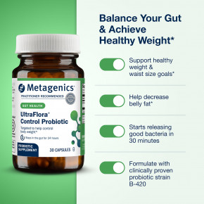 Metagenics, Пробиотик UltraFlora®, 113,1 мг (10 млрд КОЕ), 30 капсул в Москве - eco-herb.ru | фото