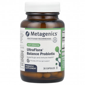 Metagenics, UltraFlora® Balance Probiotic, 55 мг (15 млрд КОЕ), 30 капсул - описание | фото
