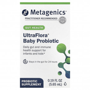Metagenics, UltraFlora®, пробиотик для детей, 5,65 мл (0,19 жидк. унции) - описание | фото