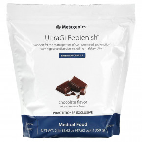 Metagenics, UltraGI Replenish®, шоколад, 1350 г (47,62 унции) - описание | фото