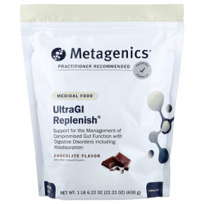 Metagenics, UltraGI Replenish®, полезные продукты, со вкусом шоколада, 630 г (22,22 унции) - описание | фото