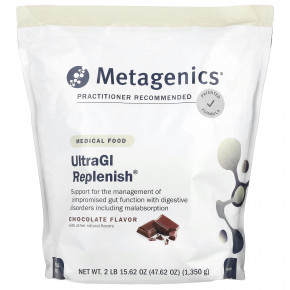 Metagenics, UltraGI Replenish®, шоколад, 1350 г (47,62 унции) - описание | фото