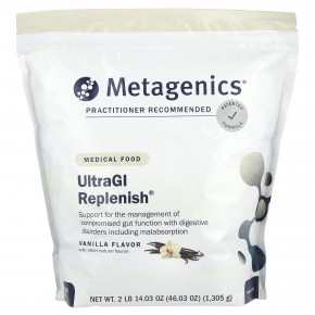 Metagenics, UltraGI Replenish®, ваниль, 1305 г (46,03 унции) - описание | фото