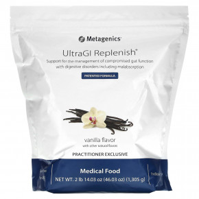 Metagenics, UltraGI Replenish®, ваниль, 1305 г (46,03 унции) - описание