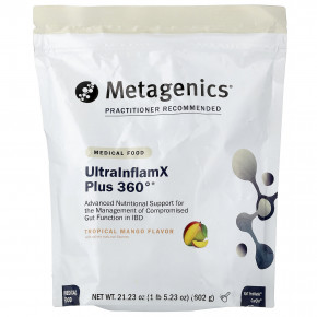 Metagenics, UltraInflamX Plus 360°®, тропическое манго, 602 г (21,23 унции) - описание