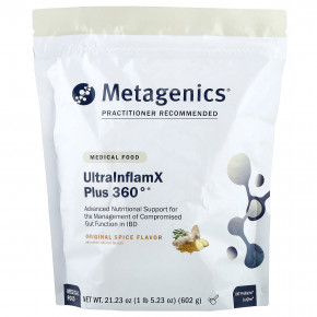 Metagenics, UltralnflamX Plus 360°®, Medical Food, оригинальные специи, 602 г (21,23 унции) - описание