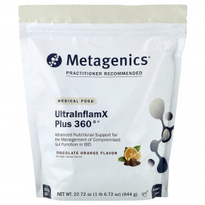 Metagenics, UltralnflamX Plus 360°®, полезные продукты, шоколад и апельсин, 644 г (22,72 унции) - описание