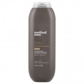 Method, Для мужчин, шампунь и кондиционер 2 в 1, кедр и кипарис, 414 мл (14 жидк. унц.) - описание | фото