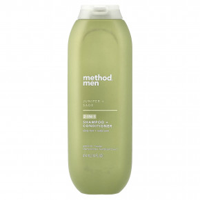 Method, Для мужчин, шампунь и кондиционер 2 в 1, можжевельник и шалфей, 414 мл (14 жидк. унц.) - описание | фото