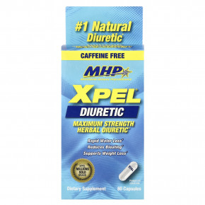 MHP, XPEL® Diuretic, Maximum Strength, Caffeine Free , 80 Capsules - описание | фото