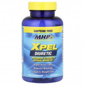 MHP, XPEL® Diuretic, Maximum Strength, Caffeine Free , 80 Capsules в Москве - eco-herb.ru | фото