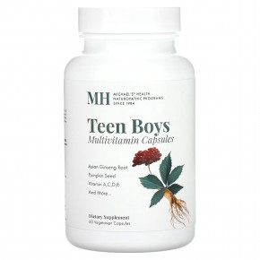 Michael's Naturopathic, Teen Boys Caps, капсулы для мальчиков-подростков, мультивитамины для ежедневного приема, 60 вегетарианских капсул в Москве - eco-herb.ru | фото