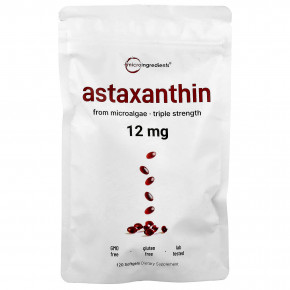 Micro Ingredients, Астаксантин, 12 мг, 120 мягких таблеток в Москве - eco-herb.ru | изображение Micro Ingredients, Астаксантин, 12 мг, 120 мягких таблеток в Москве - eco-herb.ru | фото