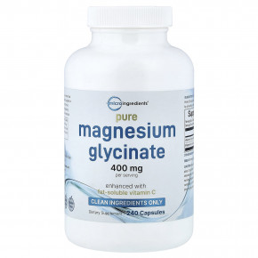 Micro Ingredients, чистый глицинат магния, 240 капсул - подробнее Micro Ingredients, чистый глицинат магния, 240 капсул - описание