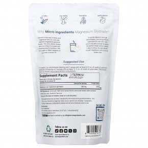 Micro Ingredients, глицинат магния в порошке, со вкусом персика, 340 г (12 унций) в Москве - eco-herb.ru | фото