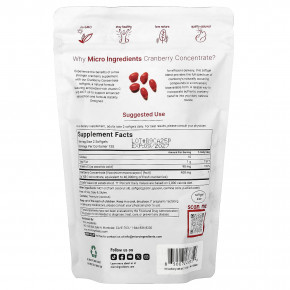 Micro Ingredients, клюквенный концентрат с витамином C, 300 капсул в Москве - eco-herb.ru | изображение Micro Ingredients, клюквенный концентрат с витамином C, 300 капсул в Москве - eco-herb.ru | фото