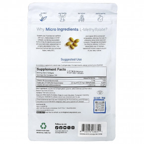 Micro Ingredients, L-метилфолат, 240 капсул в Москве - eco-herb.ru | изображение Micro Ingredients, L-метилфолат, 240 капсул в Москве - eco-herb.ru | фото