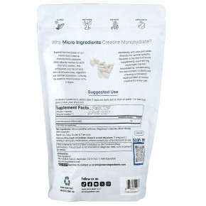 Micro Ingredients, моногидрат креатина, 500 капсул (714,28 мг в 1 капсуле) в Москве - eco-herb.ru | изображение Micro Ingredients, моногидрат креатина, 500 капсул (714,28 мг в 1 капсуле) в Москве - eco-herb.ru | фото