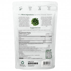 Micro Ingredients, органическая спирулина и хлорелла, 2500 мини-таблеток в Москве - eco-herb.ru | изображение Micro Ingredients, органическая спирулина и хлорелла, 2500 мини-таблеток в Москве - eco-herb.ru | фото