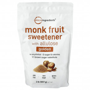 Micro Ingredients, подсластитель из архата с аллюлозой, золотистый, 907 г (2 фунта) в Москве - eco-herb.ru | изображение Micro Ingredients, подсластитель из архата с аллюлозой, золотистый, 907 г (2 фунта) в Москве - eco-herb.ru | фото