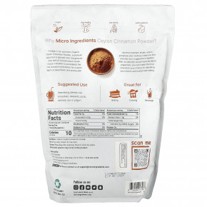 Micro Ingredients, Порошок органической цейлонской корицы, 907 г (2 фунта) в Москве - eco-herb.ru | изображение Micro Ingredients, Порошок органической цейлонской корицы, 907 г (2 фунта) в Москве - eco-herb.ru | фото